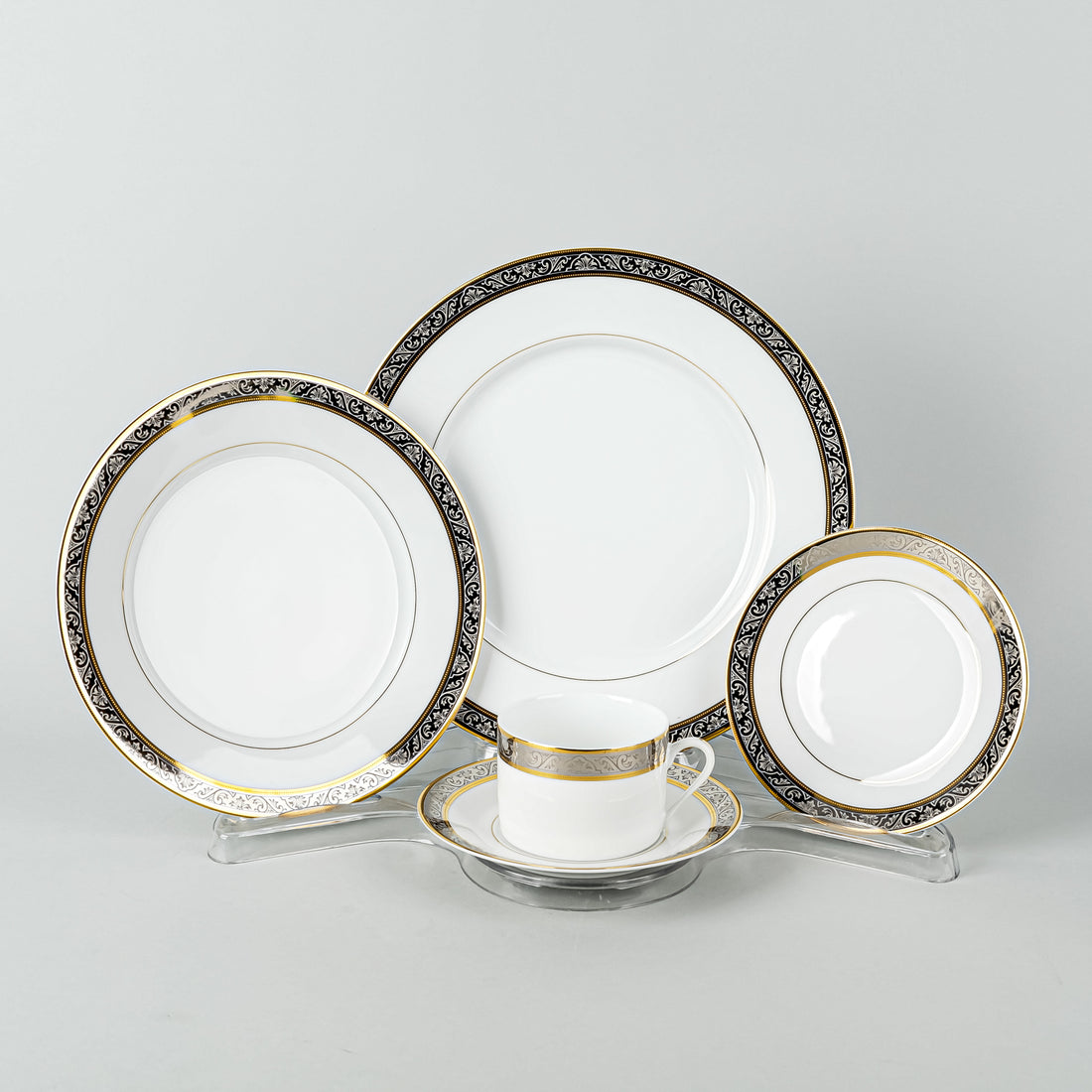 PHILIPPE DESHOULIERES Orleans 12 Place Settings Plus Extras