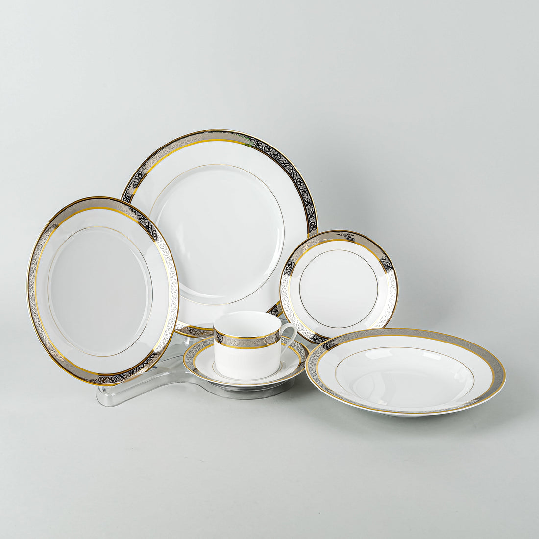PHILIPPE DESHOULIERES Orleans 12 Place Settings Plus Extras