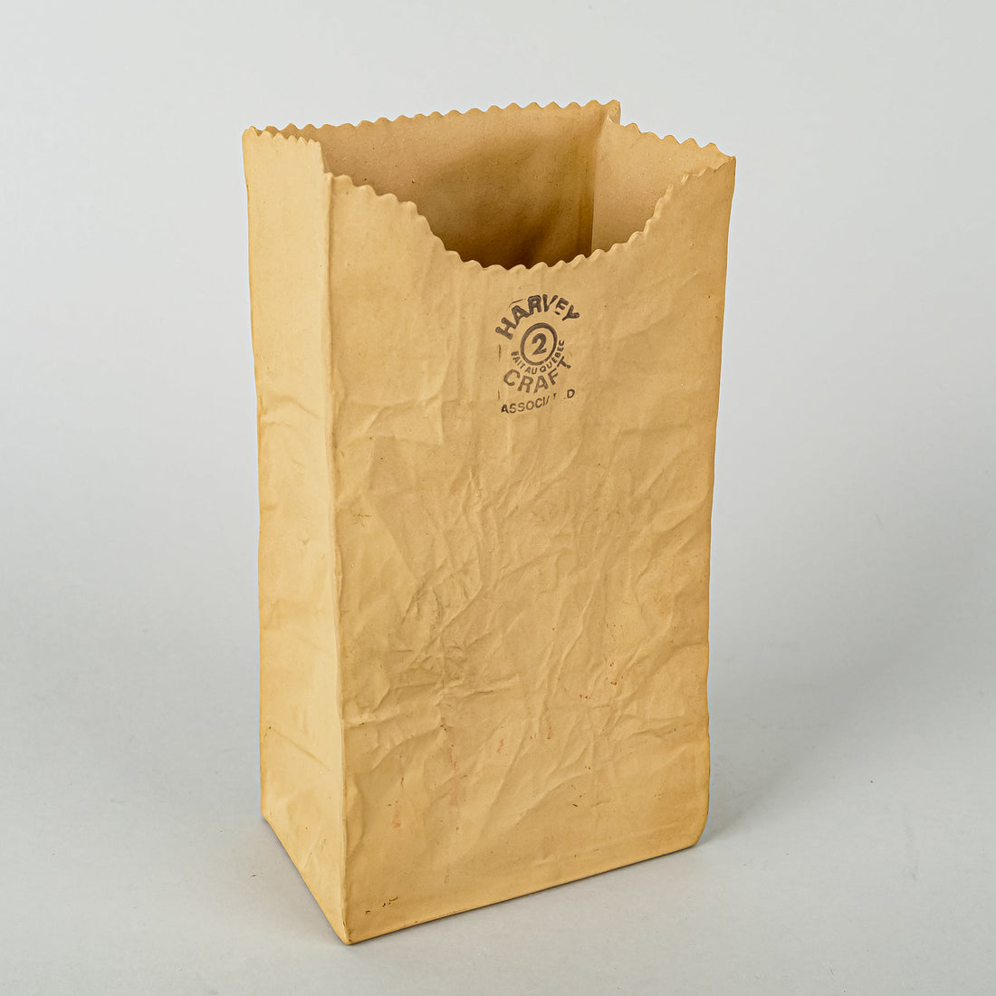 MICHAEL HARVEY Ceramic Paper Bag Vase