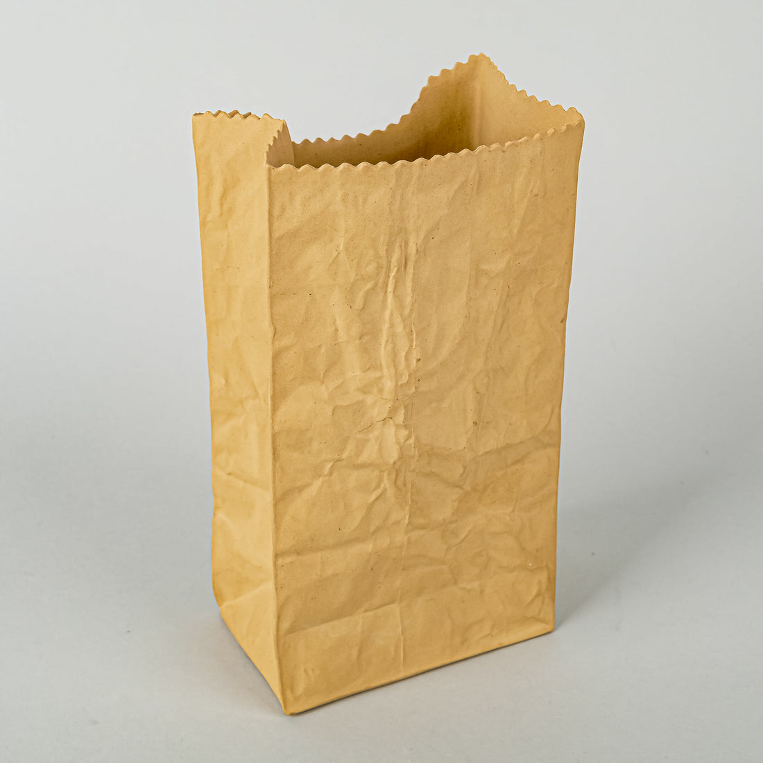 MICHAEL HARVEY Ceramic Paper Bag Vase