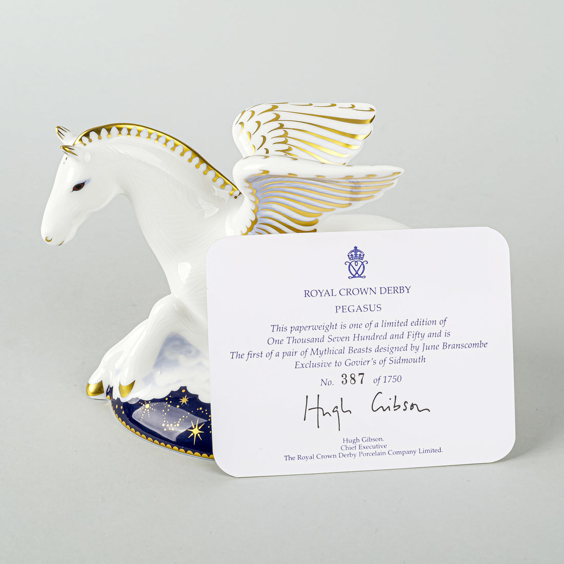 ROYAL CROWN DERBY Paperweight Pegasus