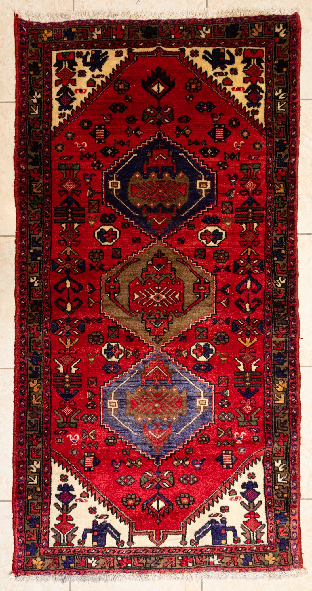 Hand Knotted Wool Zanjan Persian Rug