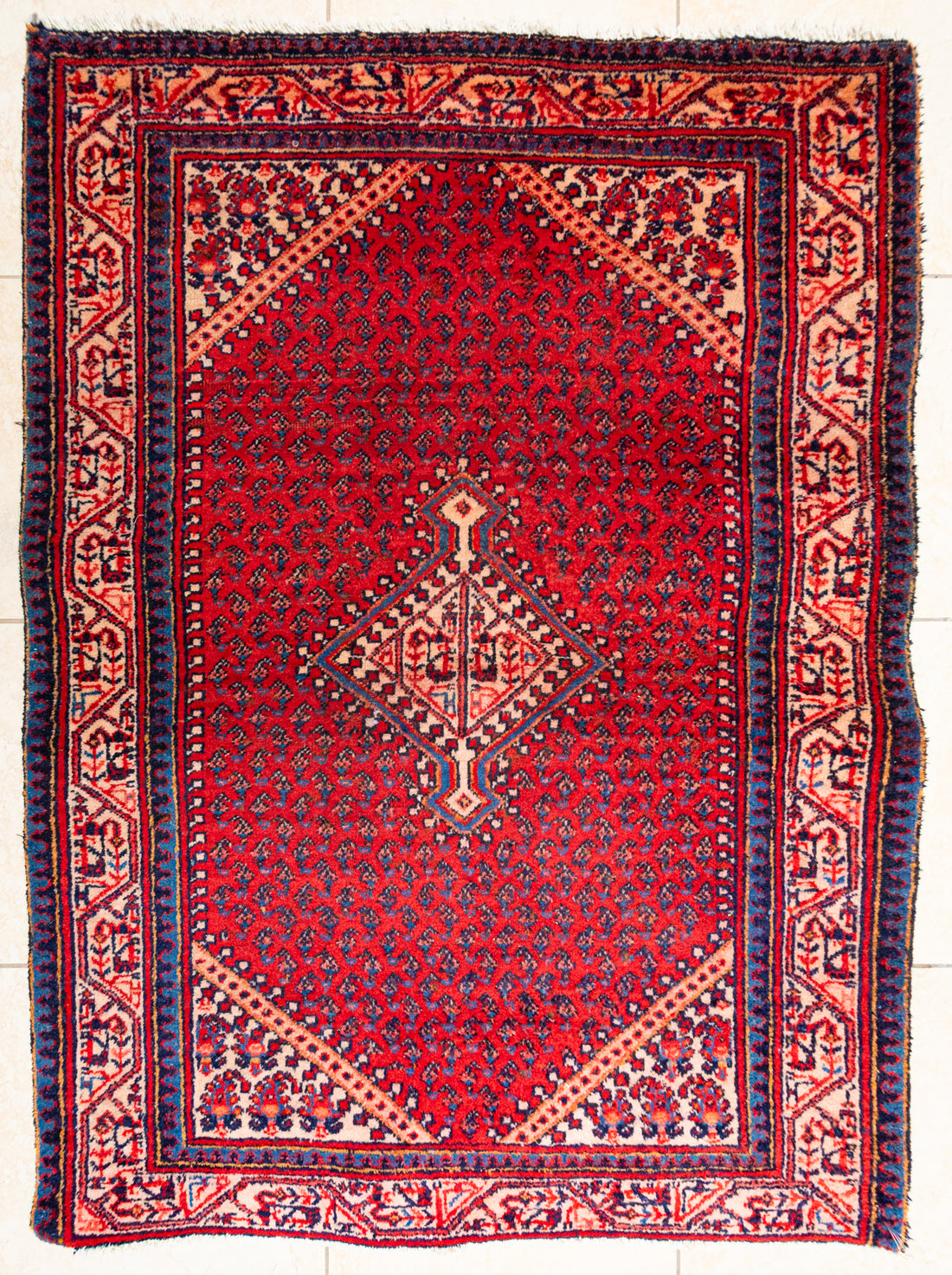 Hand Knotted Wool Mir Persian Rug          63"x45"