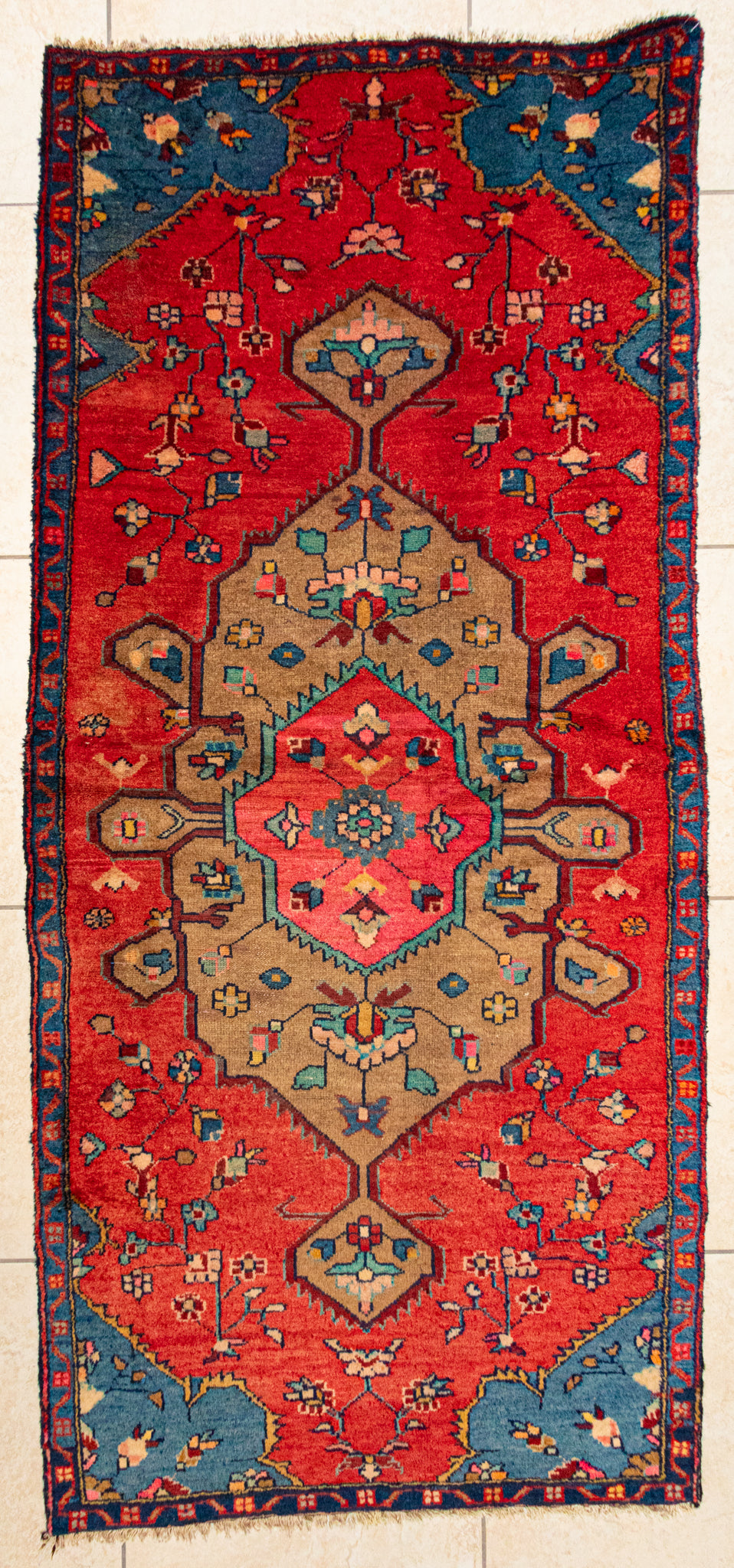 Hand Knotted Wool Hamadan Persian Rug
