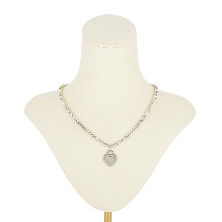 TIFFANY & CO Return to Tiffany Heart Tag Bead Necklace
