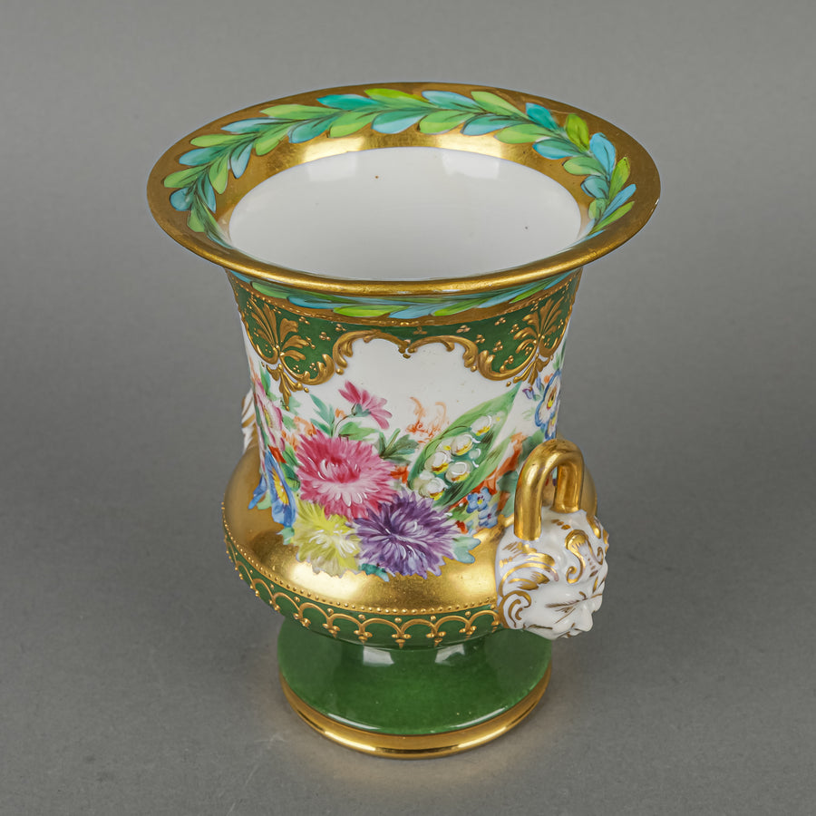 LIPPERT & HAAS Sclaggenwald Dresden Hand Painted Floral Urn Vase