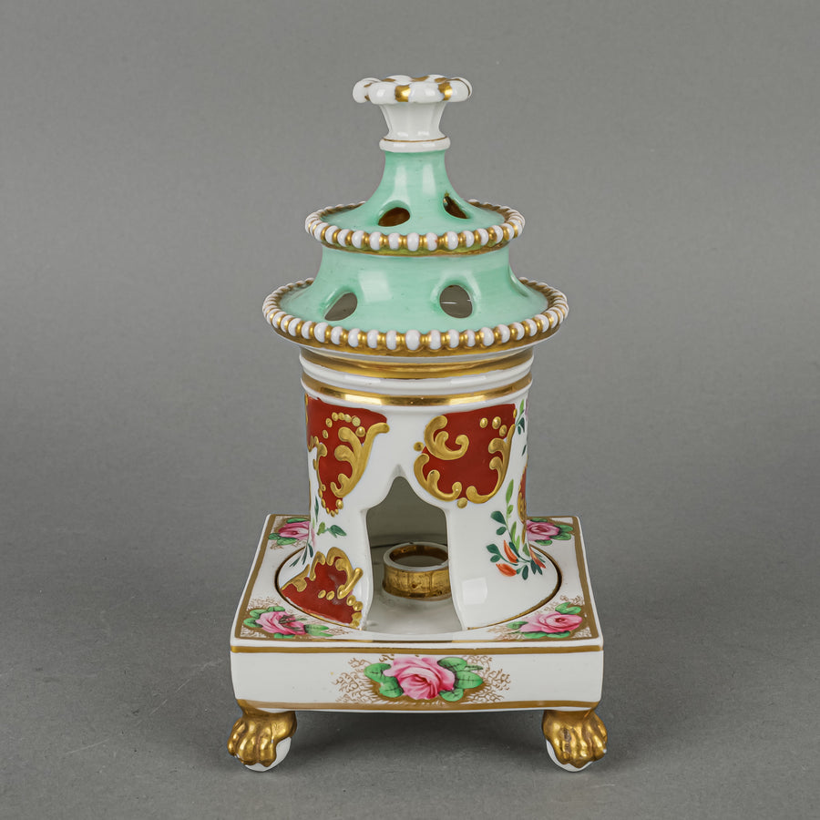 SPODE Hand Painted Floral Veilleuse/Night Light 2 Pieces