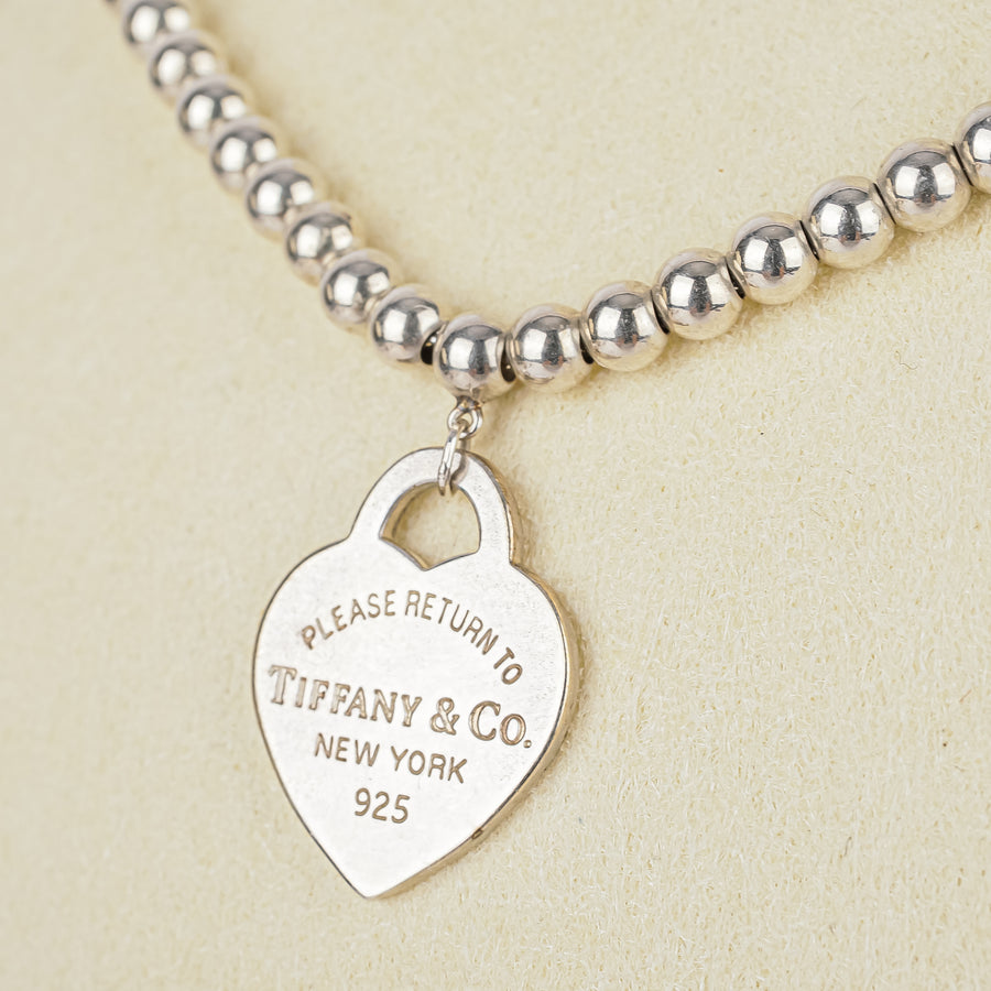 TIFFANY & CO Return to Tiffany Heart Tag Bead Necklace