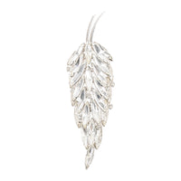 SHERMAN Brooch - Clear Rhinestone Leaf