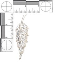 SHERMAN Brooch - Clear Rhinestone Leaf