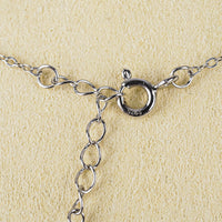 Rhodium Plated Sterling Silver Moissanite Station Chain And Pendant Necklace