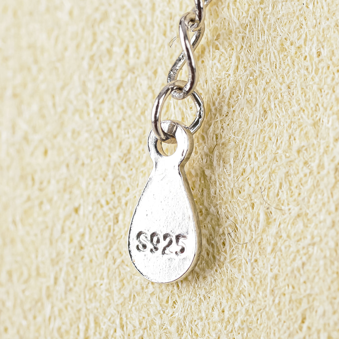 Rhodium Plated Sterling Silver Moissanite Station Chain And Pendant Necklace
