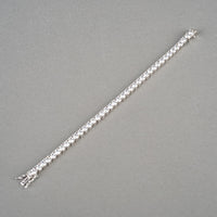 Rhodium Plated Sterling Silver Cubic Zirconia Tennis Bracelet