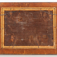 Unknown Artist - Antique Style Oil On Board Decor Painting - Cows And Horses