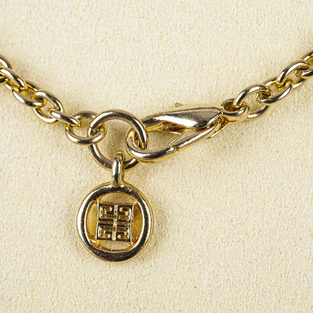 GIVENCHY Gold-Tone Chain And White Bead Necklace
