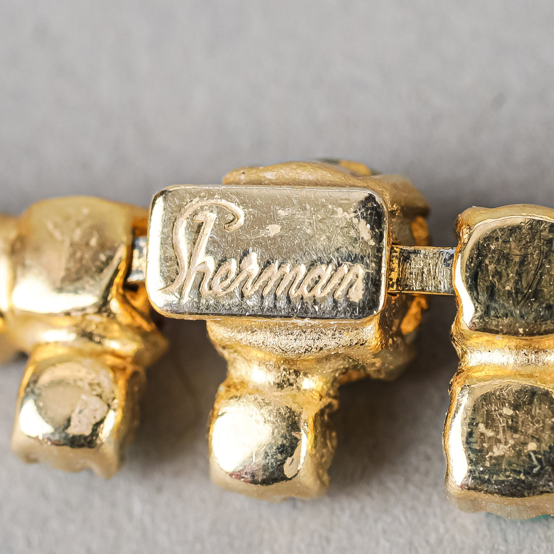 SHERMAN Gold-Tone Marquise Multi-Colour Necklace