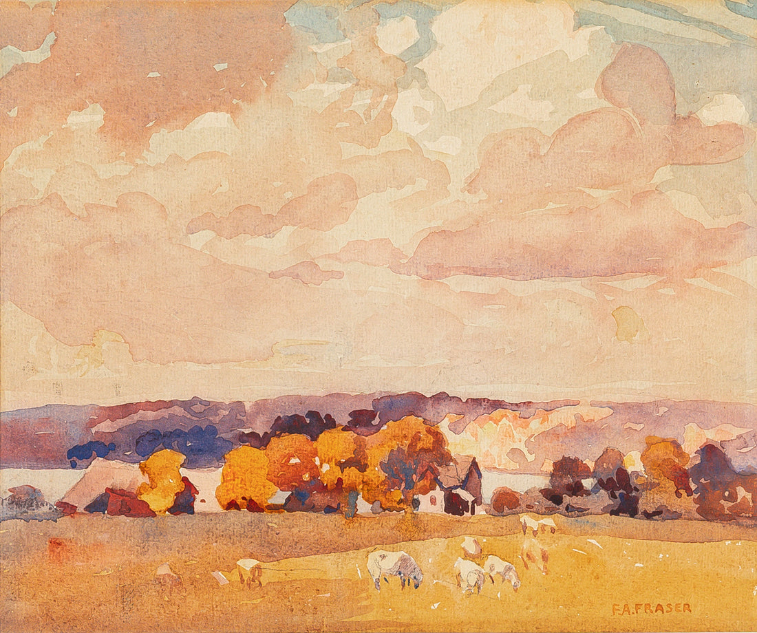 Frederick A. Fraser (Canadian 1897-1975) Landscape With Sheep