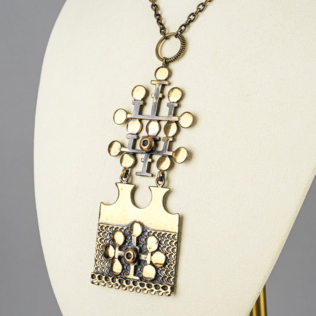 PENTTI SARPANEVA Bronze Moss Blossom Necklace