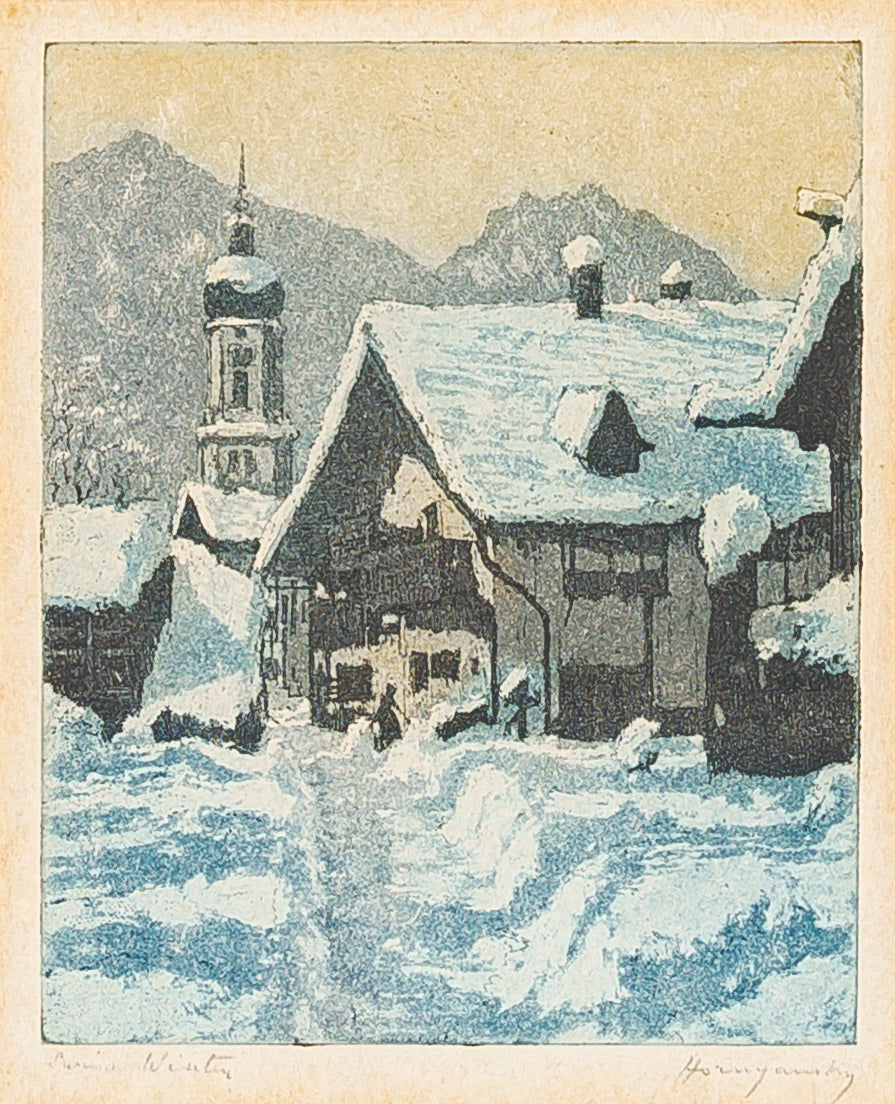 Nicholas Hornyansky (Canadian 1896-1965) "Swiss Winter"