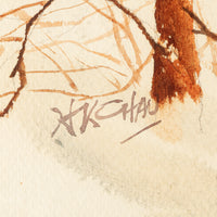 Edwin H.K. Chau (Chinese Canadian 1929-1988) Landscape With Trees