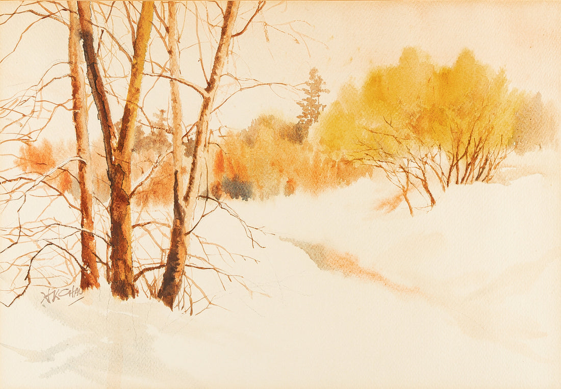 Edwin H.K. Chau (Chinese Canadian 1929-1988) Landscape With Trees