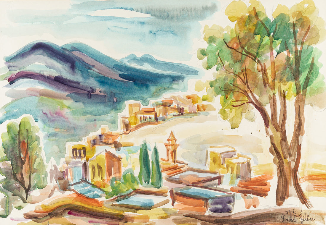 David Gilboa (Israeli 1910-1976) Landscape With Town