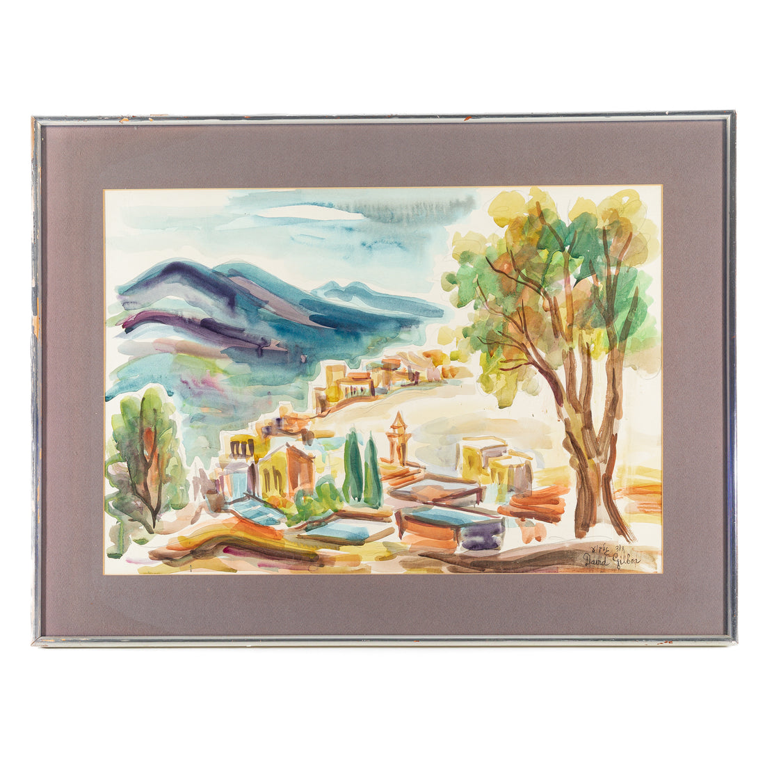 David Gilboa (Israeli 1910-1976) Landscape With Town