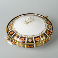 ROYAL CROWN DERBY Old Imari Border 8450 Round Covered Serving Dish
