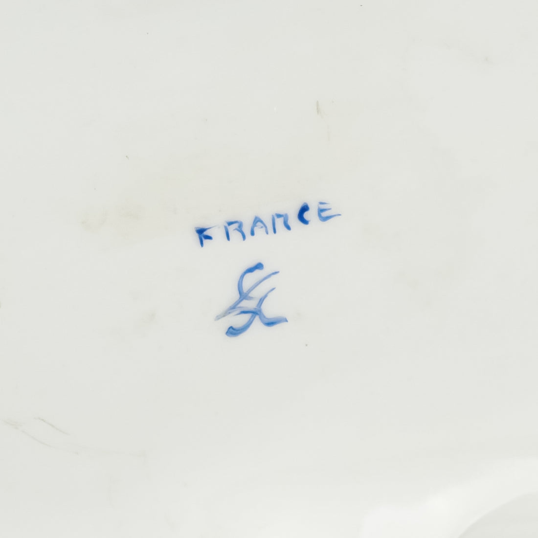 Vintage French Hand Painted Porcelain Casket With Brass Mounts