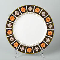 ROYAL CROWN DERBY Old Imari Border 8450 Dinner Plates Set of 4