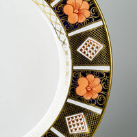 ROYAL CROWN DERBY Old Imari Border 8450 Dinner Plates Set of 4