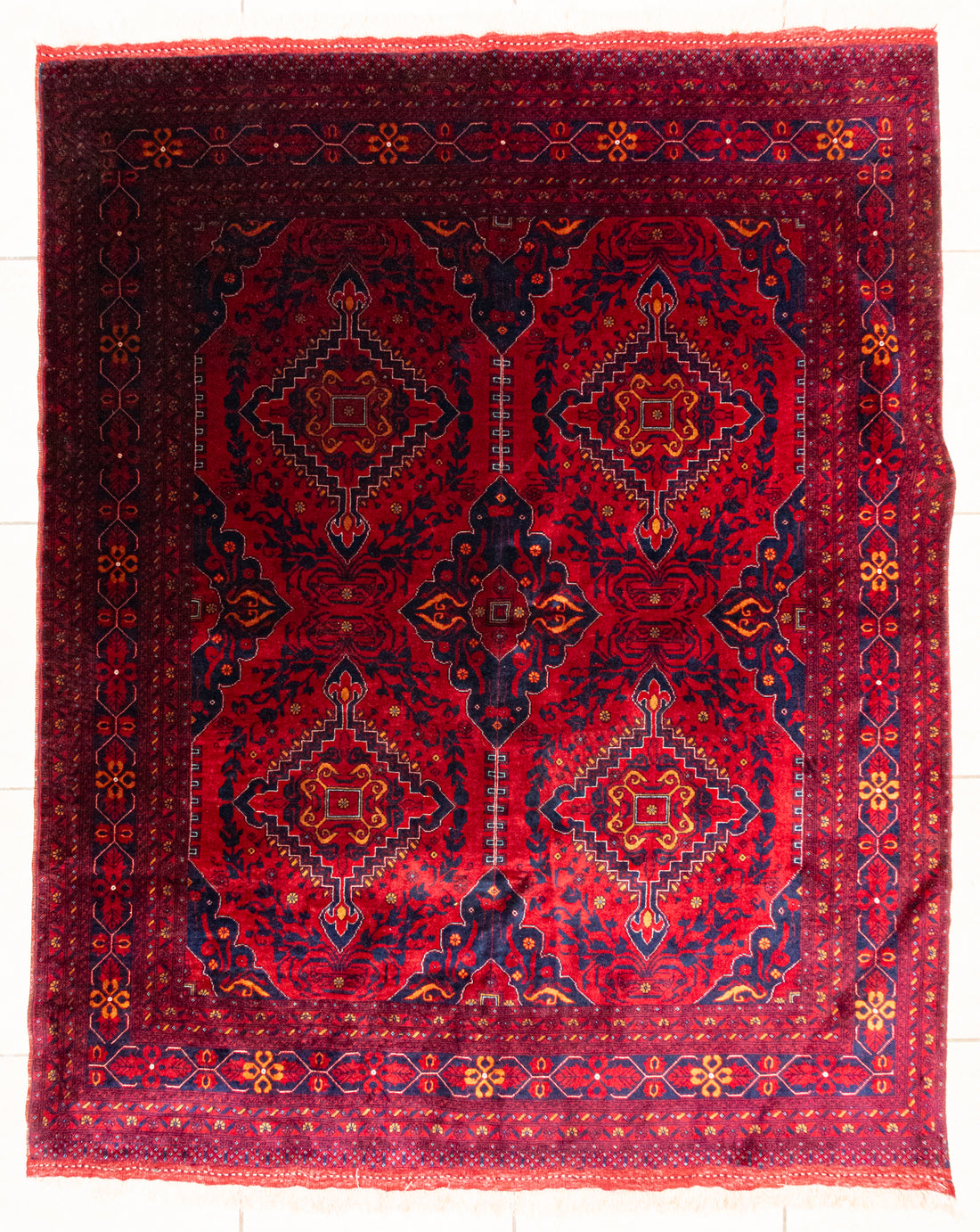 Hand Knotted Wool Afghan Style Rug