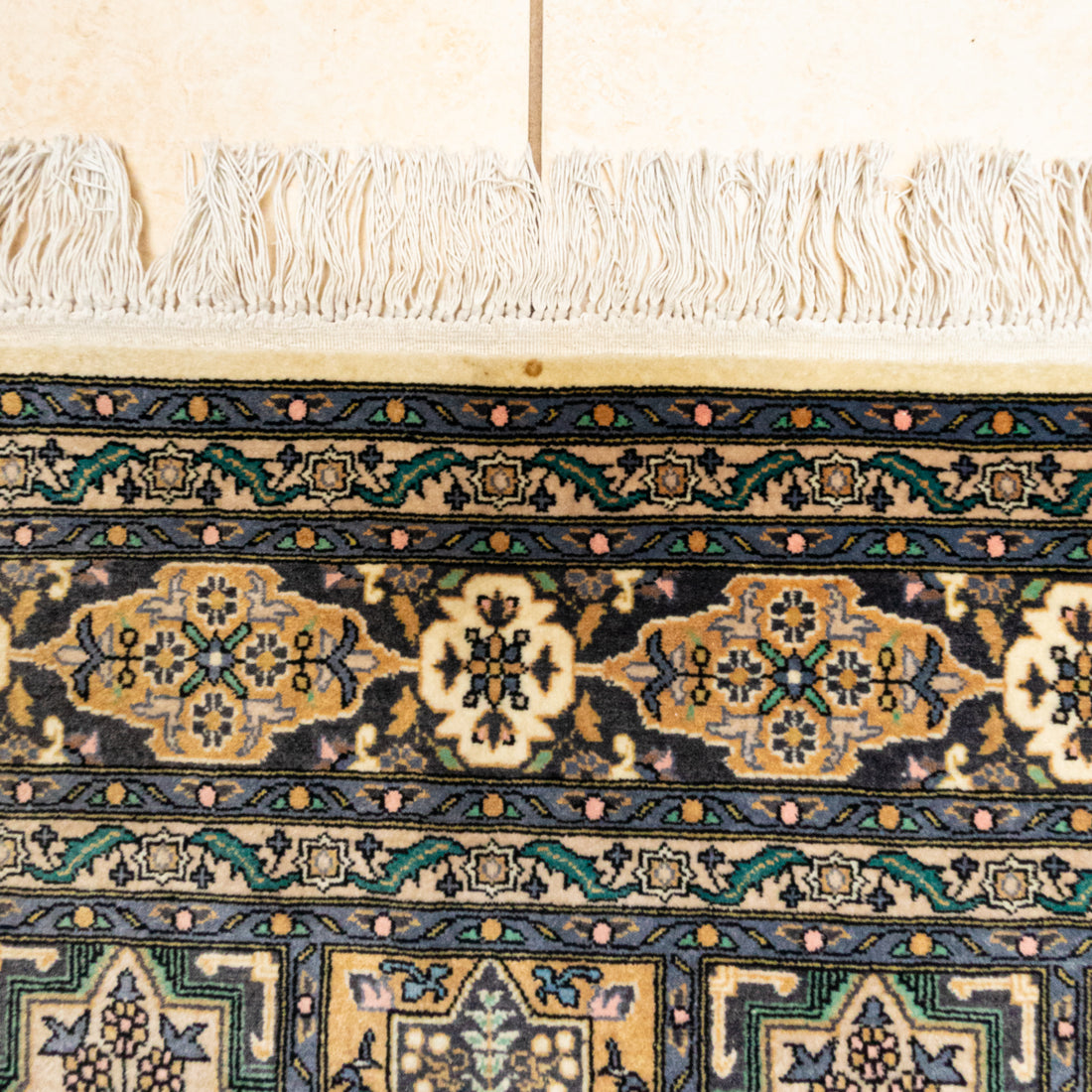 Hand Knotted Wool Rug - Garden Panel Design