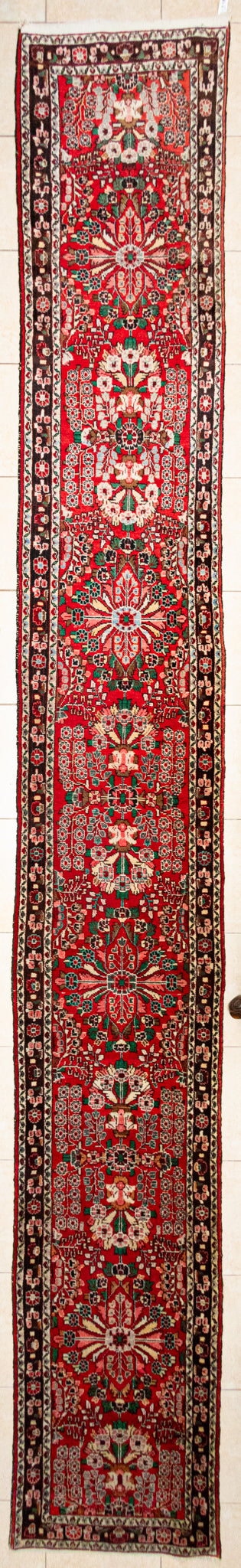 Hand Knotted Wool Persian Style Runner