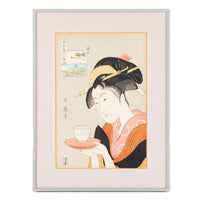 After Kitagawa Utamaro (Japanese 18th C) Geisha Naniwaya Okita. Wooblock Ukiyo-e