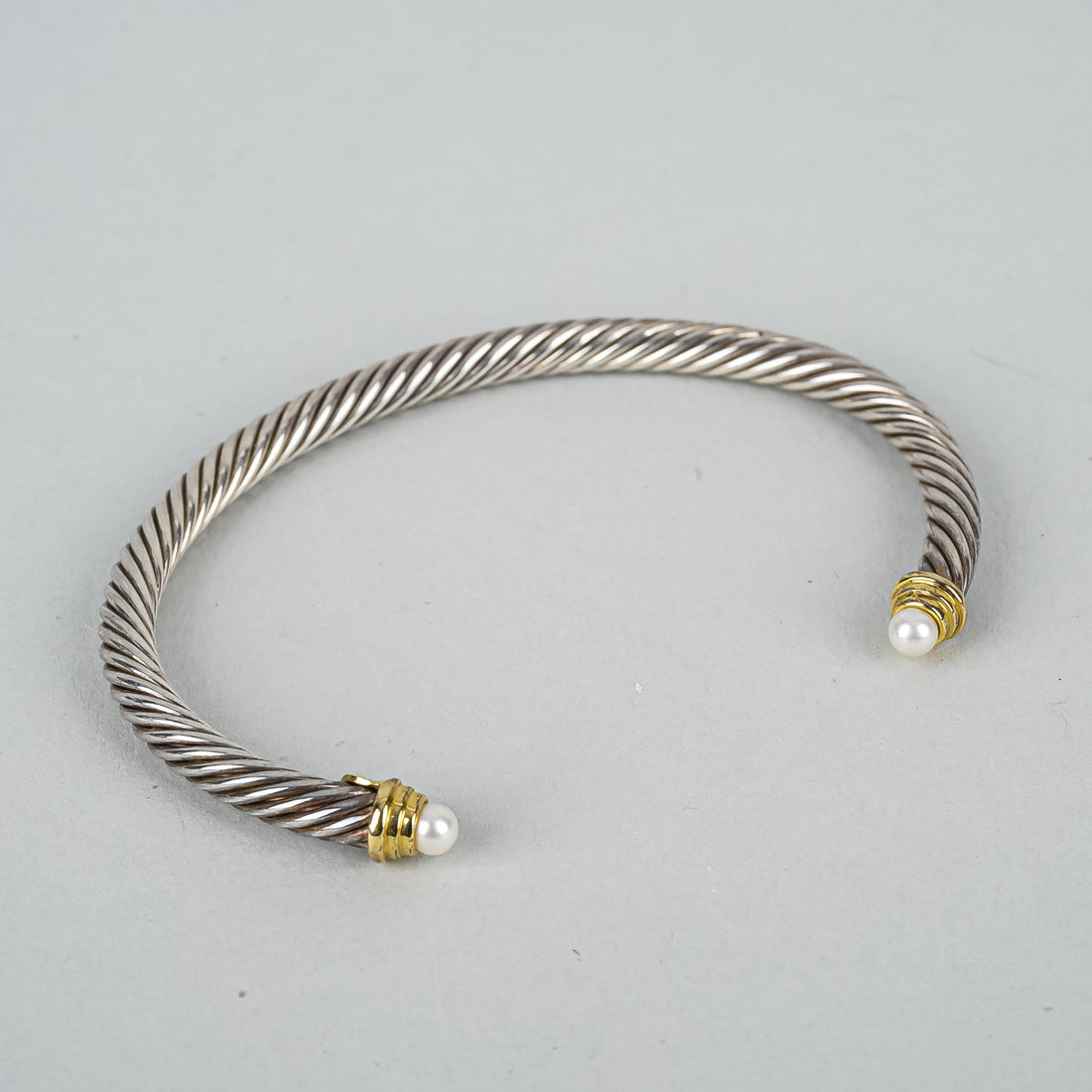DAVID YURMAN Cable Kids Sterling Pearl And 18K Yellow Gold Bracelet