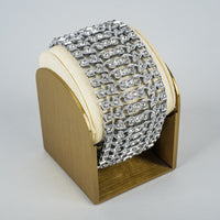 SCHREIBER&HILLER Rhodium Plated Clear Paste Stones Bracelet