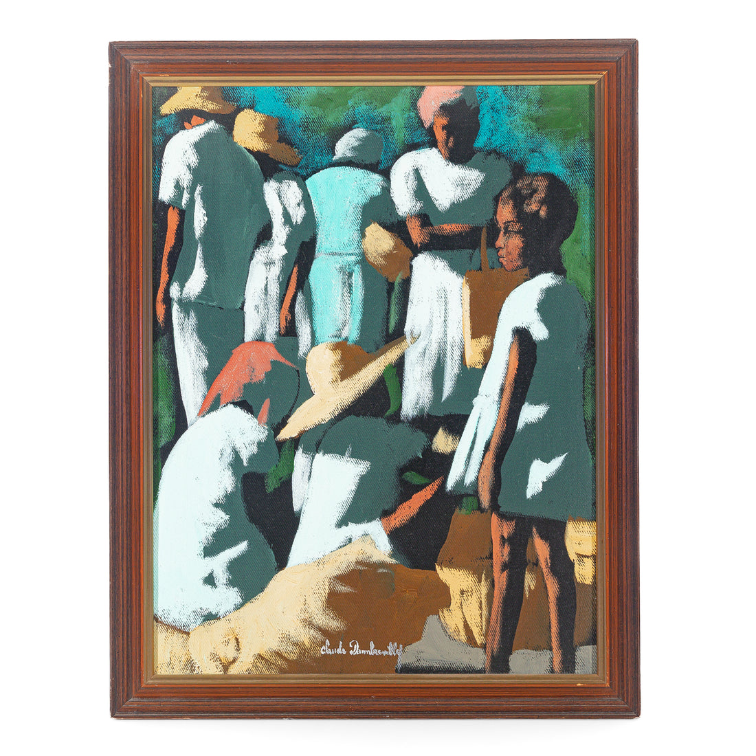 Claude Dambreville (Haitian 1934-2021) Market Scene