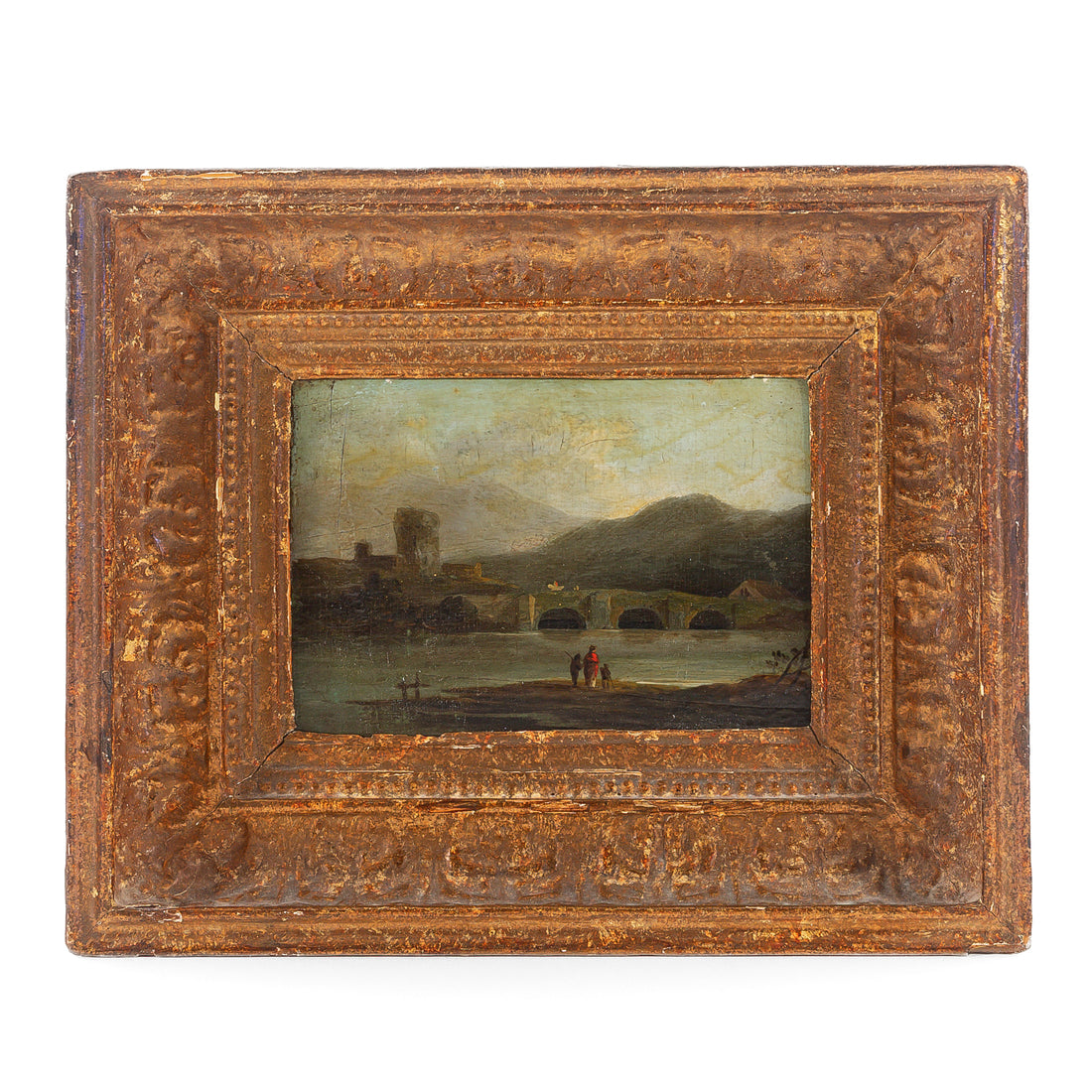 Unknown Artist  Landscape With Figures, Bridge And Castle