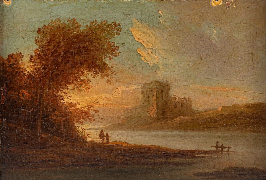 Unknown Artist  Landscape With Figures And Castle