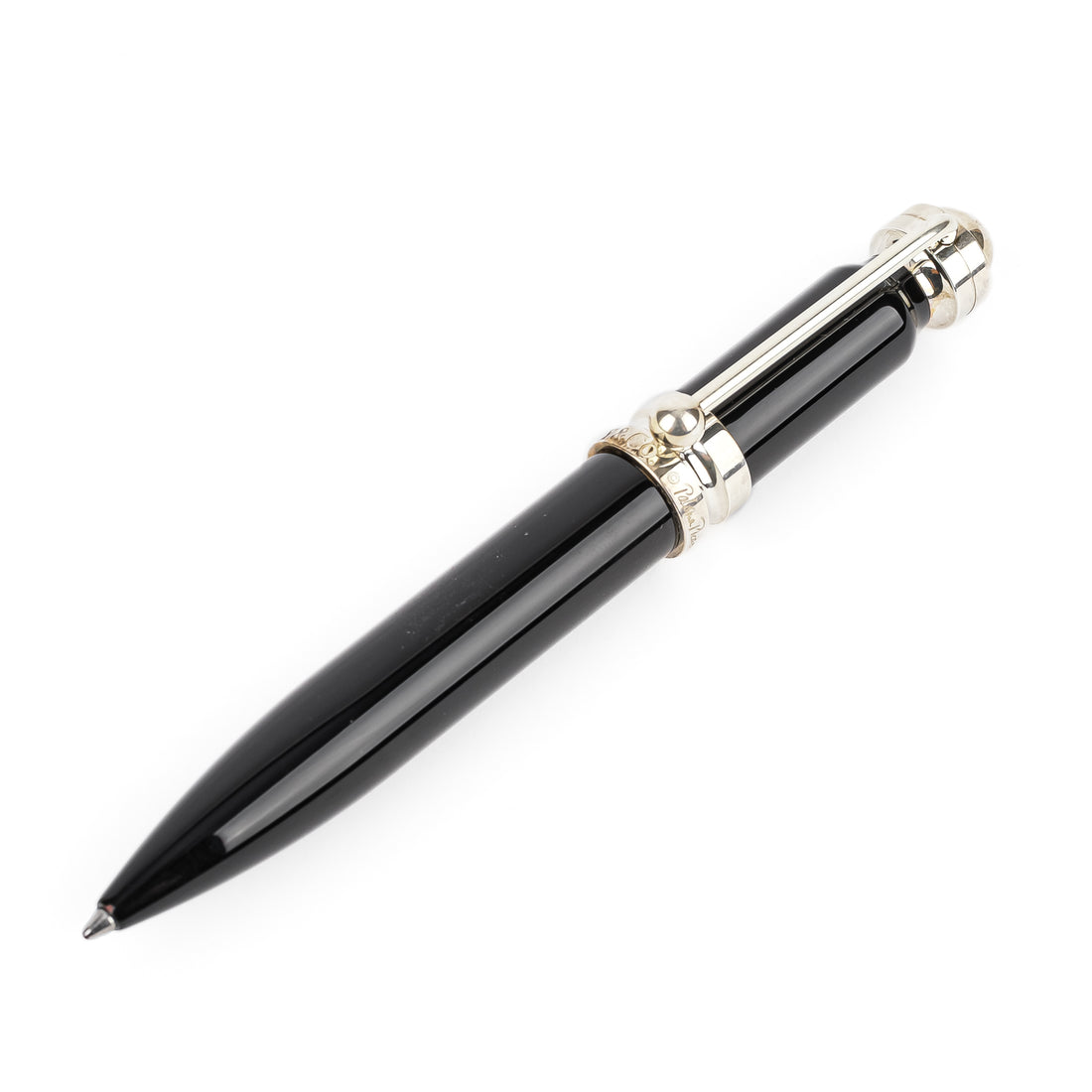 TIFFANY & CO Paloma Picasso Sterling Groove Ballpoint Pen - Black