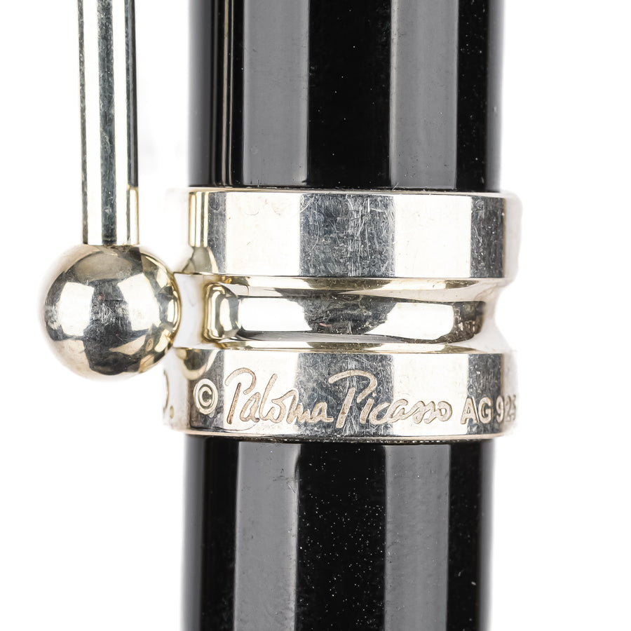 TIFFANY & CO Paloma Picasso Sterling Groove Ballpoint Pen - Black
