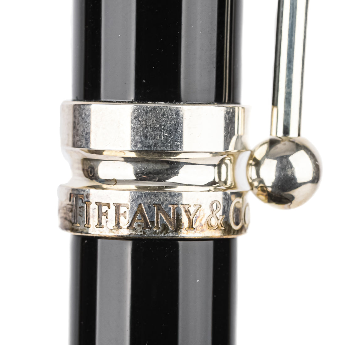 TIFFANY & CO Paloma Picasso Sterling Groove Ballpoint Pen - Black