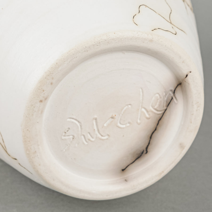 SHU CHEN CHENG Horse Hair Raku Vase