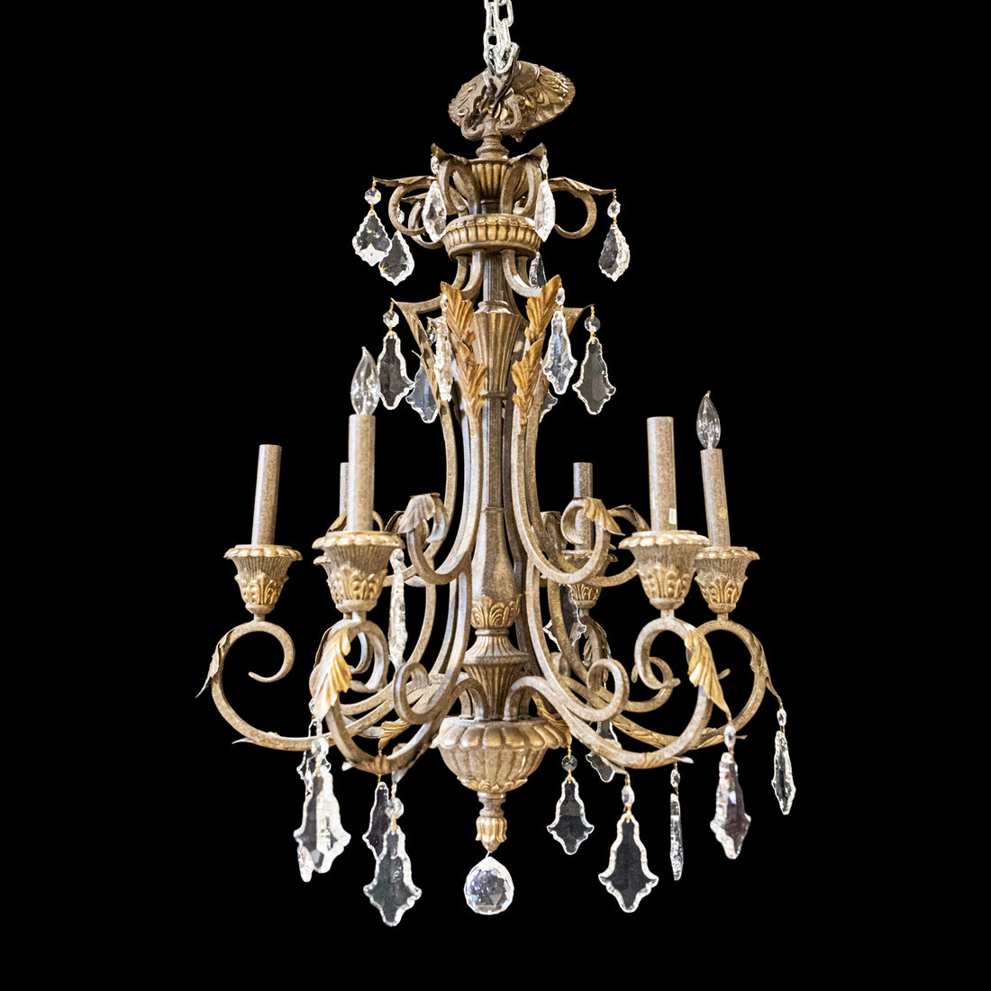 KICHLER Metal Work & Composite Six Light Chandelier with Drops