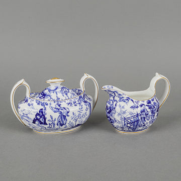 ROYAL CROWN DERBY Mikado Cream And Covered Sugar Dublin Shape