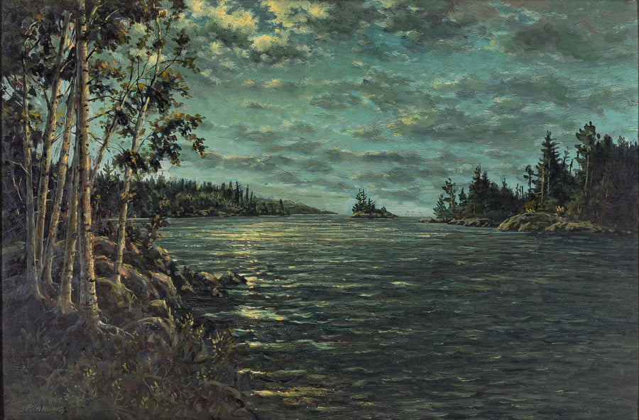 Otto Planding (Canadian 1857-1967) Untitled-Moonlit Waters