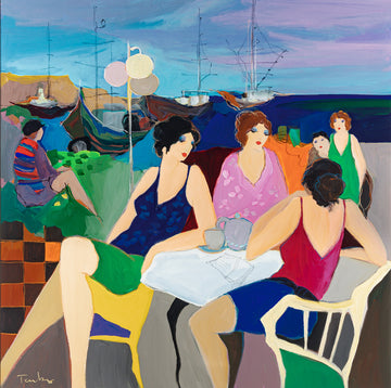 Itzchak Tarkay (Israeli 1935-2012) Figures By The Seaside