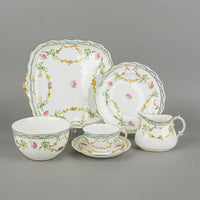 Antique ROYAL CROWN DERBY For Phillips's Ltd 5055 Floral Tea Set 29 Pieces