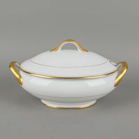 FITZ AND FLOYD Palais White Oval Lidded Tureen